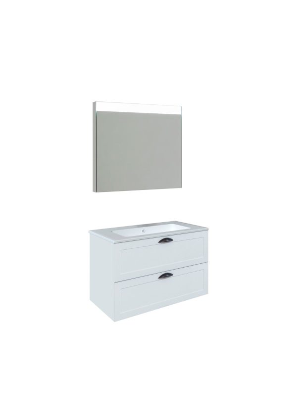 Conjunto Baho Plus 80 Century White (Espejo Led)