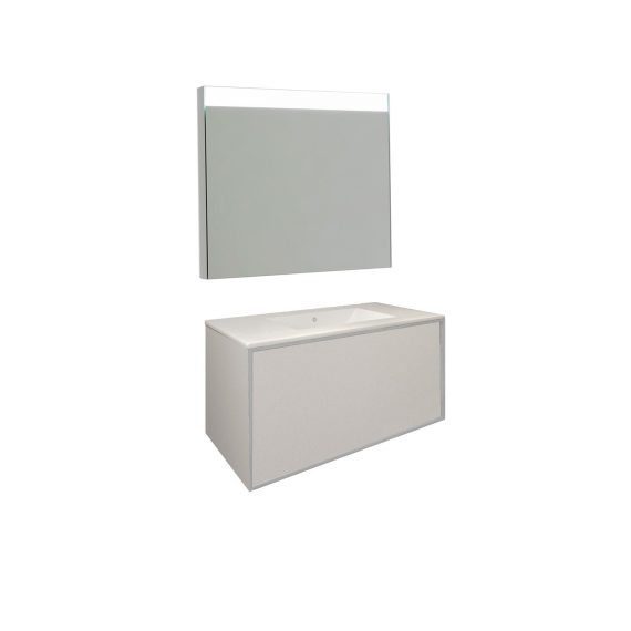 Conjunto Baho Plus 80 Frame 1C Blanco Mate (Espejo Led)