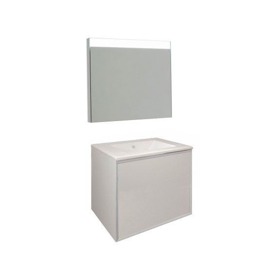 Conjunto Baho Plus 60 Frame 1C Blanco Mate (Espejo Led)