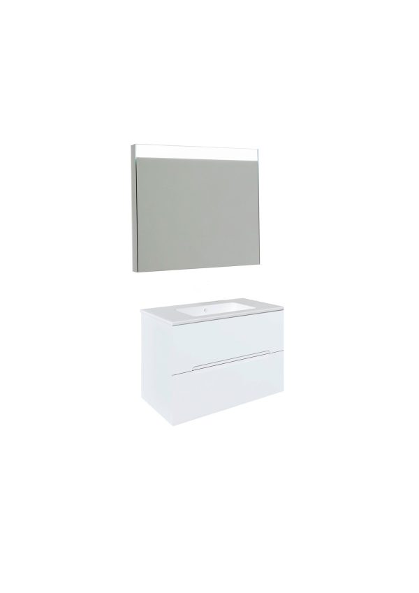 Set Baho Plus 80 Calma Gloss White (Led Mirror)