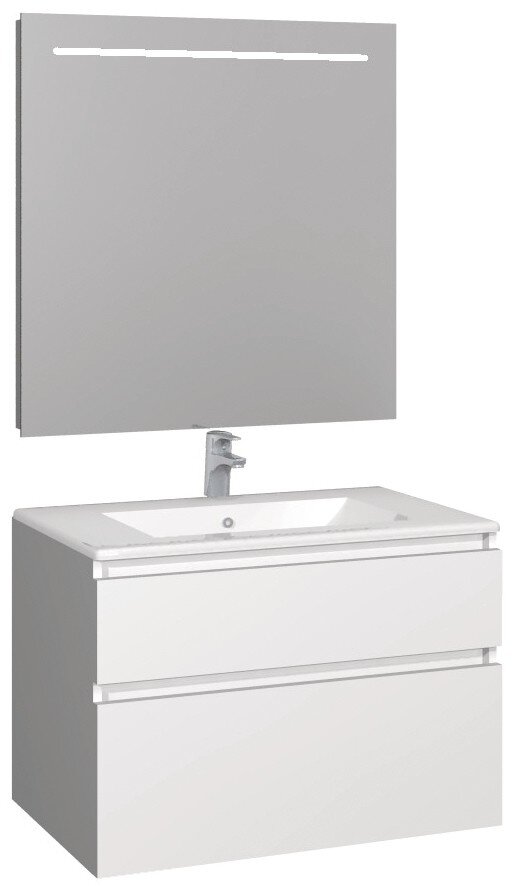 Conjunt Baho manning susp. 80 blanc mat amb mirall led