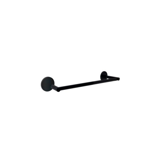 Toallero Baho Stick Round Negro Mate barra 20 cm