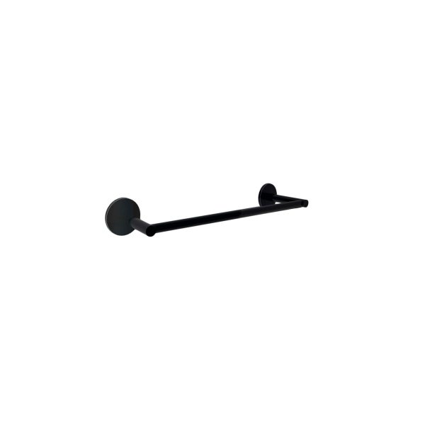 Toallero Baho Stick Round Negro Mate barra 20 cm