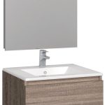 Conjunto Baho manning susp. 60 roble cambrian con espejo led