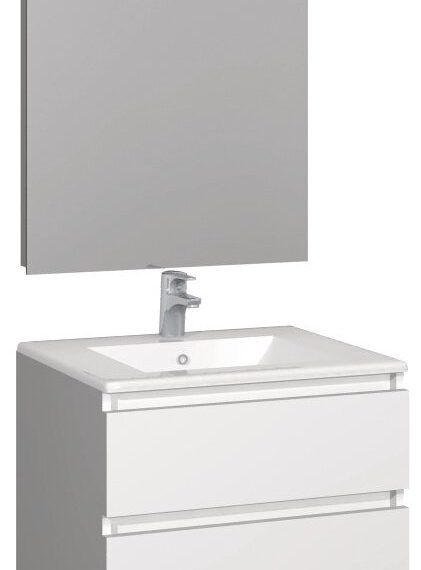 Conjunto Baho manning susp. 60 blanco con espejo led