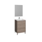 Conjunto Baho manning a suelo 60 roble cambrian con espejo liso