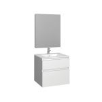 Conjunto Baho manning susp. 60 blanco con espejo liso