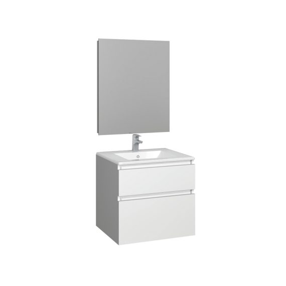 Conjunto Baho manning susp. 60 blanco con espejo liso