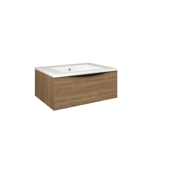 Mueble 1 cajon suspendido Baho Lucca 60 cm roble natural