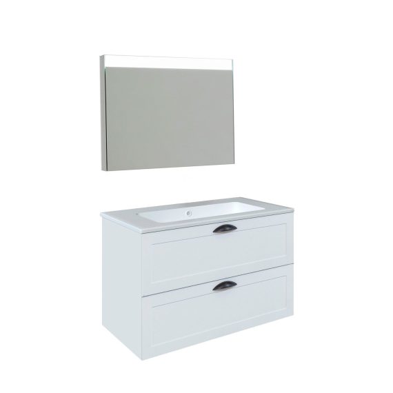 Conjunto Baho Plus 100 Century White (Espejo Led)
