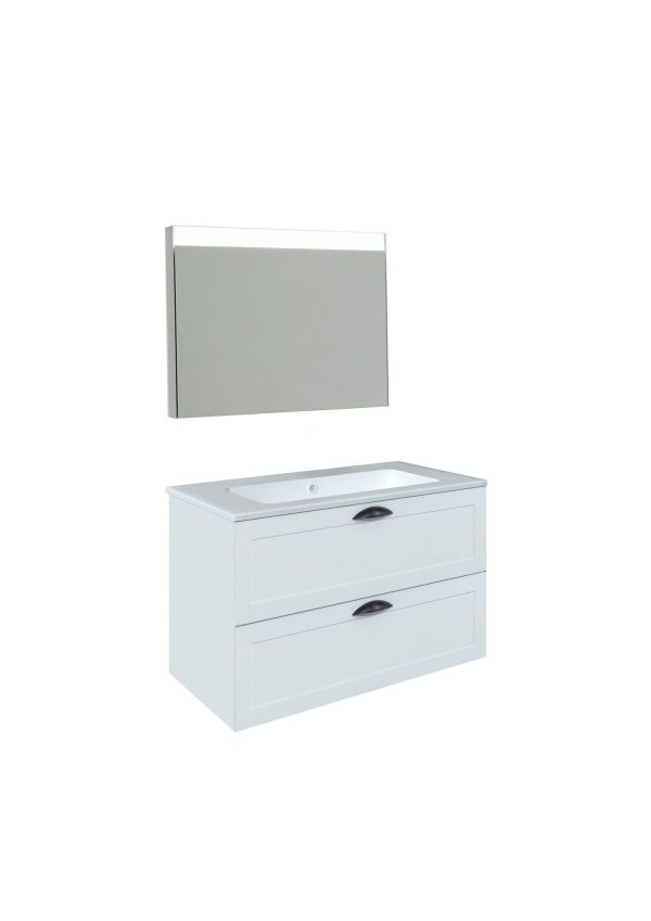Conjunto Baho Plus 100 Century White (Espejo Led)