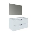 Conjunto Baho Basic 100 Century White (Espejo Liso)
