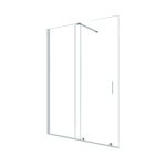 Mampara Baho Cielo con perfileria cromo 155 cm – entre paredes