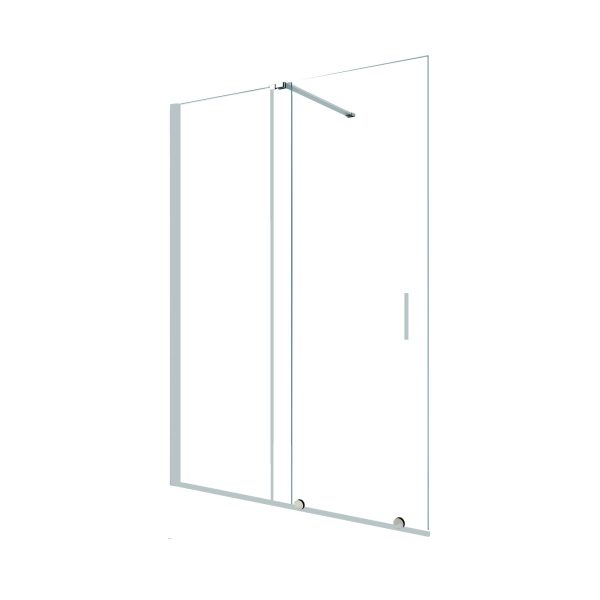Mampara Baho Cielo amb perfileria crom 155 cm - entre parets