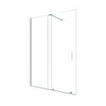 Mampara Baho Cielo con perfileria cromo 145 cm – entre paredes