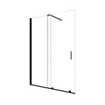 Mampara Baho Cielo con perfileria negra 130 cm – entre paredes