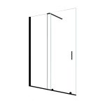 Mampara Baho Cielo con perfileria negra 125 cm – entre paredes