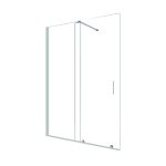 Shower screen Baho Cielo with chrome profiles 135 cm - recess