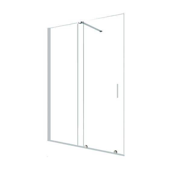 Mampara Baho Cielo con perfileria cromo 135 cm - entre paredes