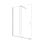 Mampara Baho Cielo con perfileria cromo 140 cm