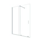 Mampara Baho Cielo con perfileria cromo 130 cm – entre paredes