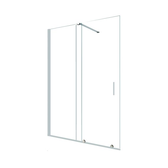 Mampara Baho Cielo con perfileria cromo 130 cm - entre paredes