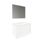 Conjunto Baho Basic 60 Frame 1C Blanco Mate (Espejo Liso)