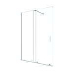 Mampara Baho Cielo con perfileria cromo 125 cm – entre paredes