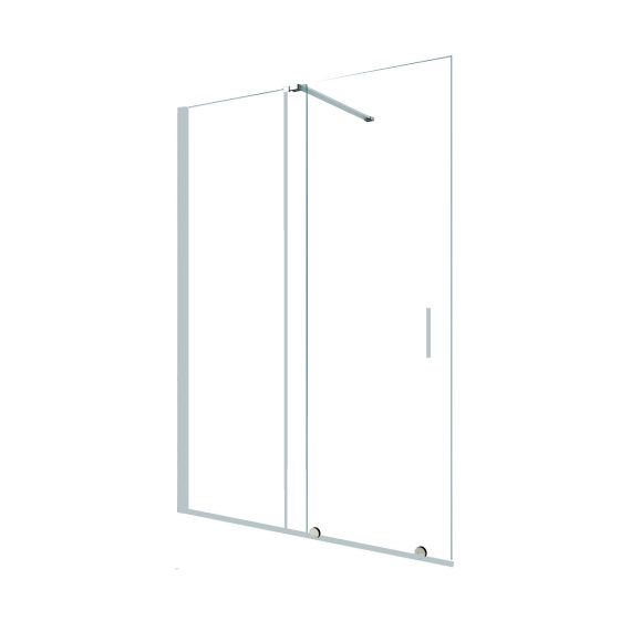 Mampara Baho Cielo con perfileria cromo 125 cm - entre paredes