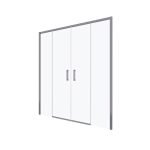 Duschabtrennung Baho Palio Longa transparent 195cm 187-190