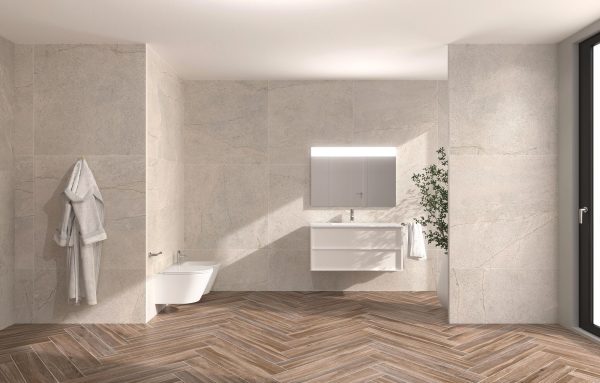 Mueble Baho Frame 2C suspendido 100 blanco mate