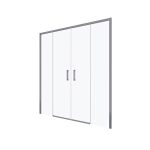 Mampara Baho Palio Longa transparente 195cm 182-185