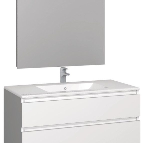 Conjunt Baho manning susp. 100 blanc amb mirall led