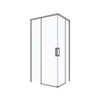 Mampara de ducha Baho Palio rectangular 70×100