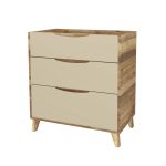 Mueble Baho Eibar 3C a suelo 100 Latte mate y enebro