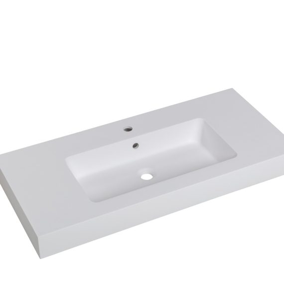 Lavabo con faldon Baho Bianco V 100x46