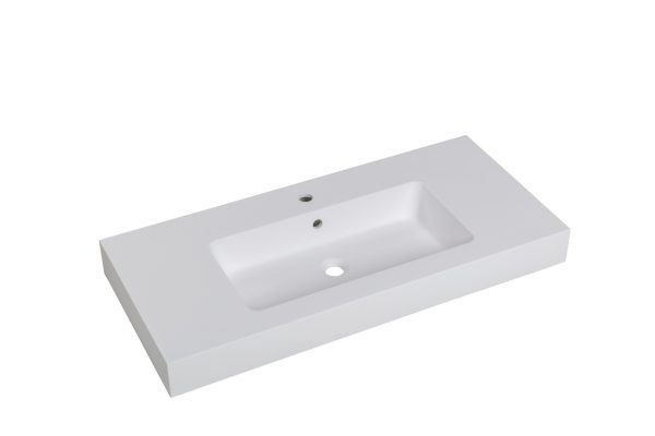 Waschbecken mit Schürze Baho Bianco V 100x46
