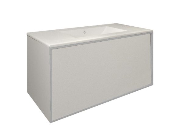 Mueble Baho Frame 1 cajon suspendido 80 blanco mate