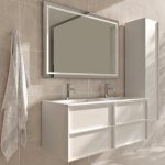 Mueble Baho Frame 2C suspendido 60 blanco mate