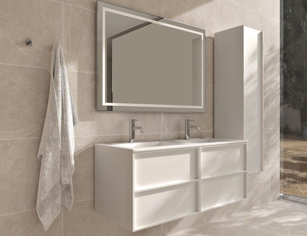 Mueble Baho Frame 2C suspendido 60 blanco mate
