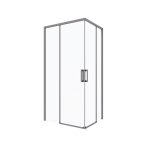 Mampara de ducha Baho Palio rectangular 80×80