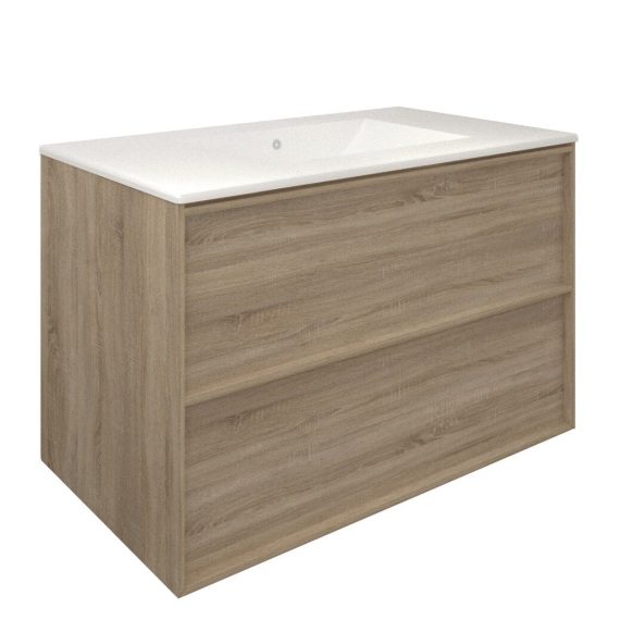 Mueble Baho Frame 2C suspendido 100 roble natural