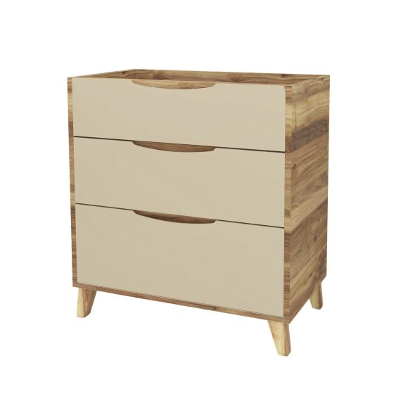 Mueble Baho Eibar 3C a suelo 80 Latte mate y enebro