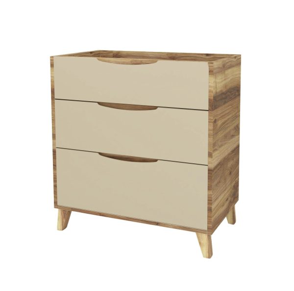 Mueble Baho Eibar 3C a suelo 80 Latte mate y enebro