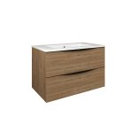 Mueble Baho Lucca 2C suspendido 80 roble natural