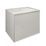 Mueble Baho Frame 1 cajón suspendido 60cm blanco mate