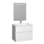 Conjunto Baho manning susp. 70 blanco mate con espejo led