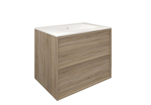 Mueble Baho Frame 2C suspendido 80 roble natural