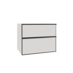 Mueble Baho Quadro suspendido 100x45cm Gris Nube Mate