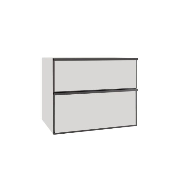 Mueble Baho Quadro suspendido 100x45cm Gris Nube Mate